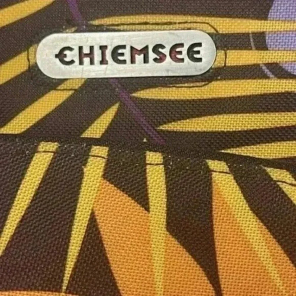 Chiemsee Tropical Palm Leaf Print Backpack Orange Purple Multi Color Daypack